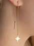 Heliophilia Silver Pendientes de Plata de Ley 925 con Recubrimiento de Oro y Circón